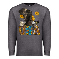 Charcoal Heather Western Usa Eagle Premium Sweatshirt - LillyAllenDesigns