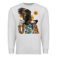 Dove Grey Western Usa Eagle Premium Sweatshirt - LillyAllenDesigns