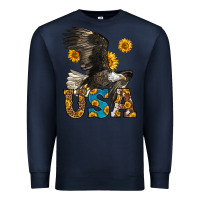 Navy Western Usa Eagle Premium Sweatshirt - LillyAllenDesigns