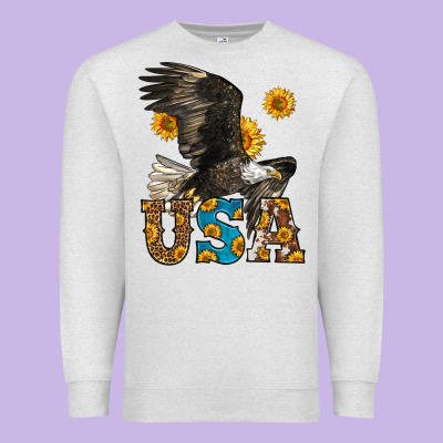 Western Usa Eagle Premium Sweatshirt Designed By Lillyallendesigns