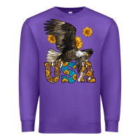 Purple Western Usa Eagle Premium Sweatshirt - LillyAllenDesigns
