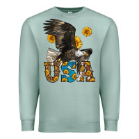 Seafoam Western Usa Eagle Premium Sweatshirt - LillyAllenDesigns