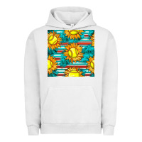 Pigment Lunar Rock softball sunflowers with serape seamless pattern Urban Hoodie - BundleAndBundleShop