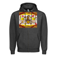 Charcoal Heather softball gnome Zipper Hoodie - HRA Design Shop