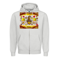 Dove Grey softball gnome Zipper Hoodie - HRA Design Shop