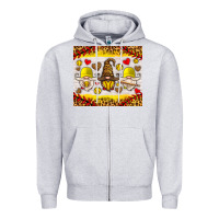 Heather Grey softball gnome Zipper Hoodie - HRA Design Shop