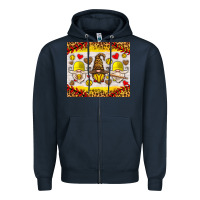 Navy softball gnome Zipper Hoodie - HRA Design Shop