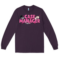 Plum breast cancer case manager Long Sleeve Tee - texasbilliewilder