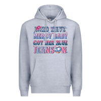 Heather Grey lord have mercy baby got her blue jeans on Premium Hoodie - NancyCooperArtShop