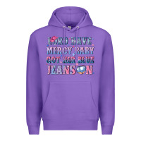 Purple lord have mercy baby got her blue jeans on Premium Hoodie - NancyCooperArtShop