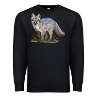Black Gray Fox Premium Sweatshirt - LillyAllenDesigns