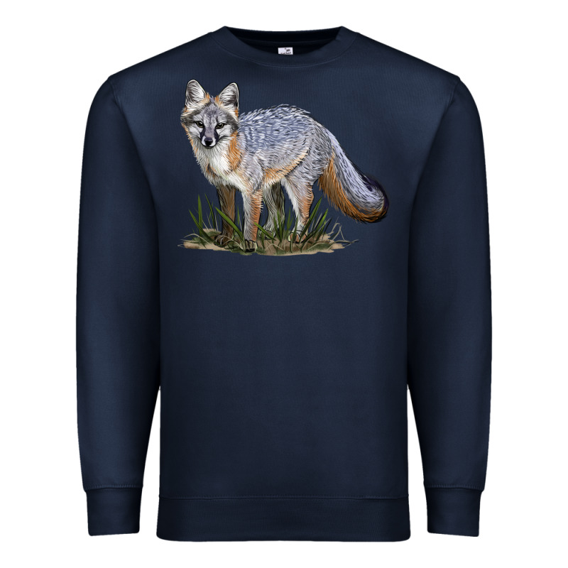 Gray Fox Premium Sweatshirt by LillyAllenDesigns | Teevron