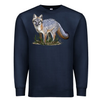 Navy Gray Fox Premium Sweatshirt - LillyAllenDesigns