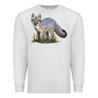 Oatmeal Heather Gray Fox Premium Sweatshirt - LillyAllenDesigns