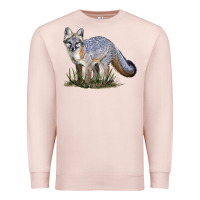 Pale Pink Gray Fox Premium Sweatshirt - LillyAllenDesigns