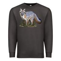 Smoke Gray Fox Premium Sweatshirt - LillyAllenDesigns