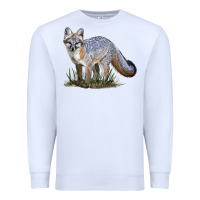 White Gray Fox Premium Sweatshirt - LillyAllenDesigns