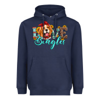 Navy love beagles Heavyweight Hoodie - Artiststas