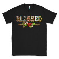 Black blessed and floral cross Classic Tee - BarkalooDesign
