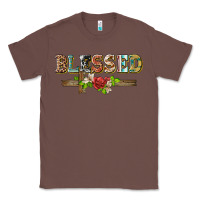 Chestnut blessed and floral cross Classic Tee - BarkalooDesign