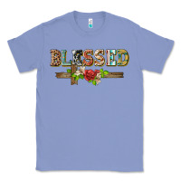 Blessed And Floral Cross Classic Tee | Teevron