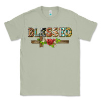 Matcha blessed and floral cross Classic Tee - BarkalooDesign