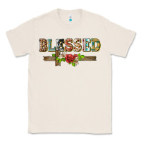 Natural blessed and floral cross Classic Tee - BarkalooDesign