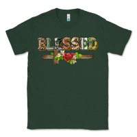 Sports Green blessed and floral cross Classic Tee - BarkalooDesign