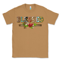 Toasted Coconut blessed and floral cross Classic Tee - BarkalooDesign