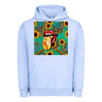 Pigment Grape Ice softball lips sunflowers and gemstones seamless pattern Urban Hoodie - BundleAndBundleShop