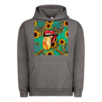 Pigment Tornado softball lips sunflowers and gemstones seamless pattern Urban Hoodie - BundleAndBundleShop