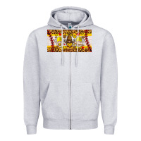 Heather Grey softball gnome license plate Zipper Hoodie - HRA Design Shop