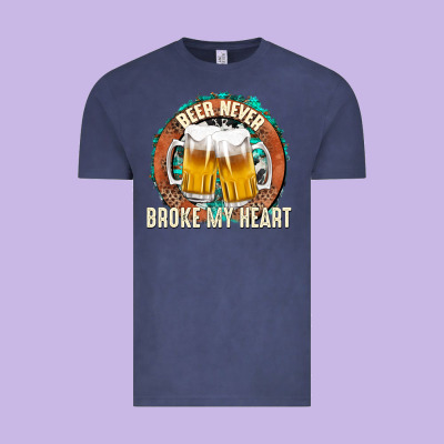 Beer Never Broke My Heart Vintage Tee Designed By Texasbilliewilder