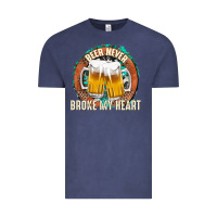 Vintage Denim beer never broke my heart Vintage Tee - texasbilliewilder