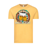 Vintage Mustard beer never broke my heart Vintage Tee - texasbilliewilder