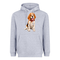 Heather Grey beagle Heavyweight Hoodie - Artiststas