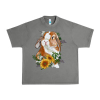 Tornado Bunny With Sunflowers Urban Heavy Tee - RanaPortraitStore