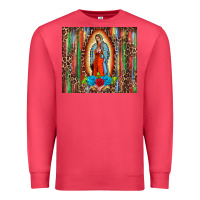Cardinal our lady of Guadalupe serape Premium Sweatshirt - BarkalooDesign
