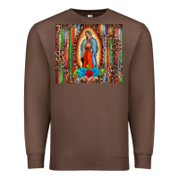 Chestnut our lady of Guadalupe serape Premium Sweatshirt - BarkalooDesign