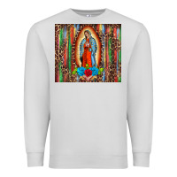 Dove Grey our lady of Guadalupe serape Premium Sweatshirt - BarkalooDesign