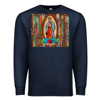 Navy our lady of Guadalupe serape Premium Sweatshirt - BarkalooDesign