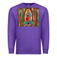 Purple our lady of Guadalupe serape Premium Sweatshirt - BarkalooDesign
