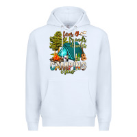 White fires friends drinks camping crew Premium Hoodie - NancyCooperArtShop