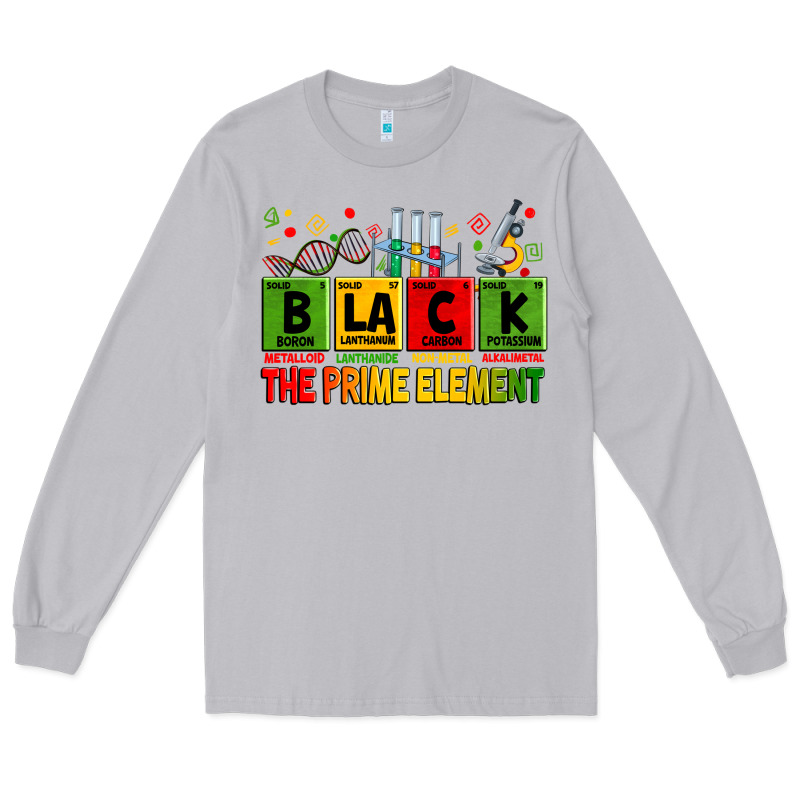 Black The Prime Element Juneteenth Long Sleeve Tee by Zillion Design Studio | Teevron
