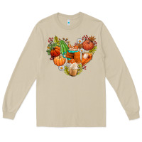 Mushroom pumpkin and latte with fall Long Sleeve Tee - AdoDesignShop
