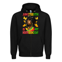 Black juneteenth is my independence day Zipper Hoodie - HRA Design Shop