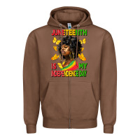 Chestnut juneteenth is my independence day Zipper Hoodie - HRA Design Shop