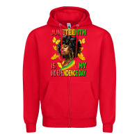 Red juneteenth is my independence day Zipper Hoodie - HRA Design Shop