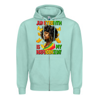 Seafoam juneteenth is my independence day Zipper Hoodie - HRA Design Shop