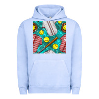 Pigment Grape Ice softball uniform glove and bat with field seamless pattern Urban Hoodie - BundleAndBundleShop